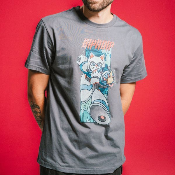 Футболка Ripndip ROKKUNERM TEE charcoal RNDFALL26138 фото