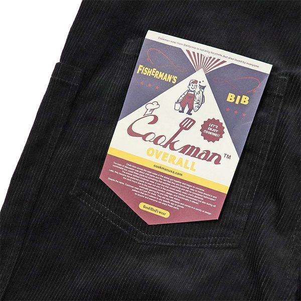 Комбінезон Cookman FISHERMANS BIB OVERALL corduroy black 231-33827-18 фото