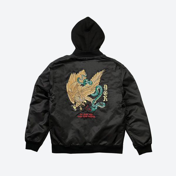 Куртка DGK GUERRERO HOODED BOMBER JACKET black cjh-1066-004 фото