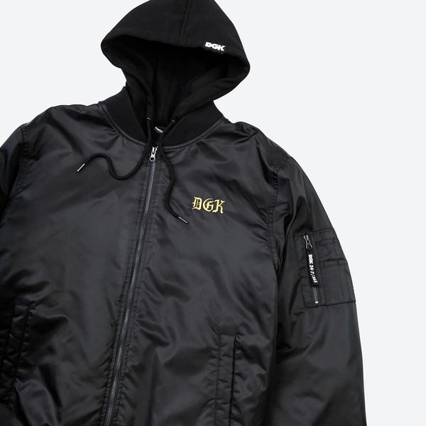 Куртка DGK GUERRERO HOODED BOMBER JACKET black cjh-1066-004 фото