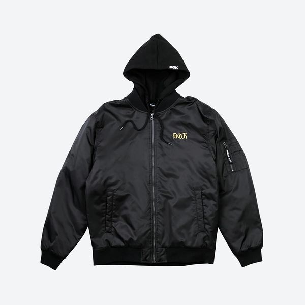 Куртка DGK GUERRERO HOODED BOMBER JACKET black cjh-1066-004 фото