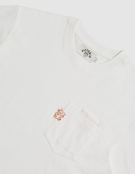 Футболка Victoria Hk DOUBLE POCKET LOGO TEE white 224-108-WHITE фото