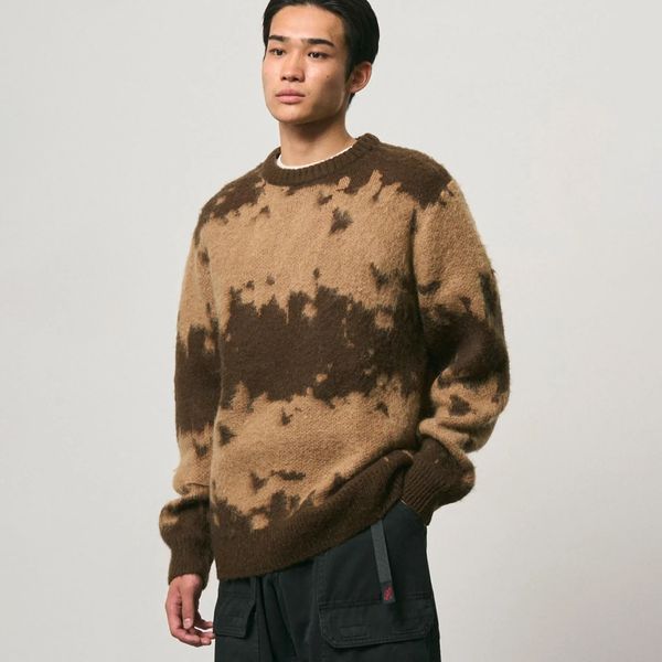 Светр Gramicci MOHAIR SPLATTER SWEATER Taupe Splatter G6FM-J037-TPSP фото