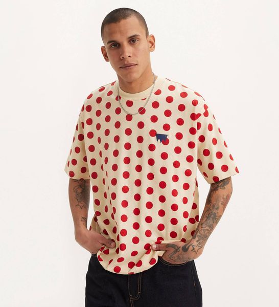 Футболка Levi's Skateboarding SKATE GRAPHIC BOX TEE POLKA DO creama A1005;0026 фото