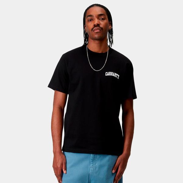 Футболка Carhartt WIP S/S UNIVERSITY SCRIPT T-SHIRT Black / White I036110.0D2XX фото