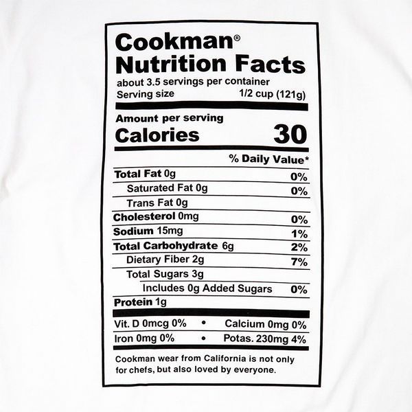 Футболка Cookman T-SHIRTS nutrition facts white 231-21052-10 фото