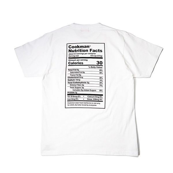 Футболка Cookman T-SHIRTS nutrition facts white 231-21052-10 фото