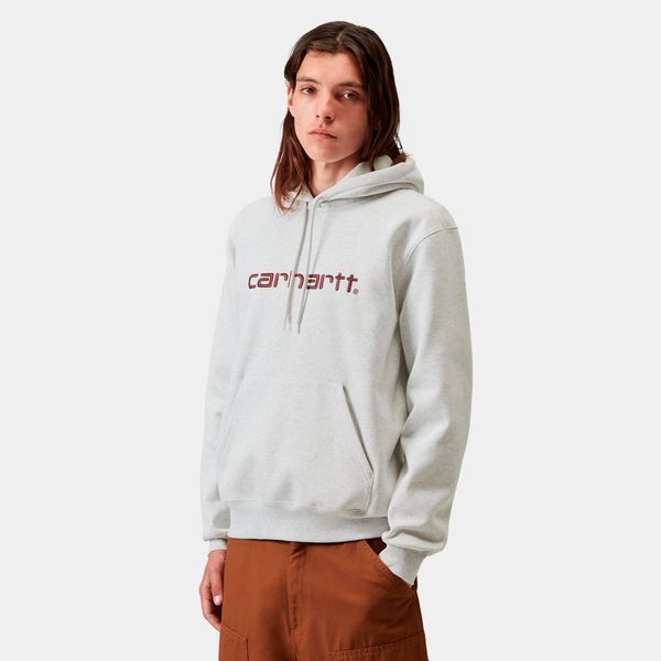 Худі Carhartt WIP HOODED CARHARTT SWEAT Ash Heather / Cozy Purple I030547.3PNXX фото