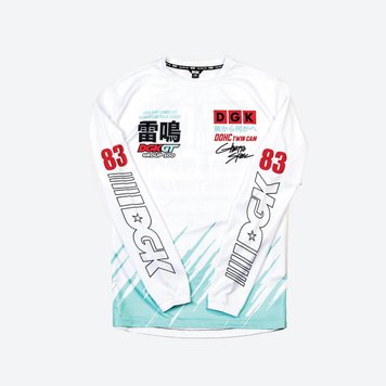 Лонгслів DGK TURBINE RACING JERSEY white cts-1037-005 фото