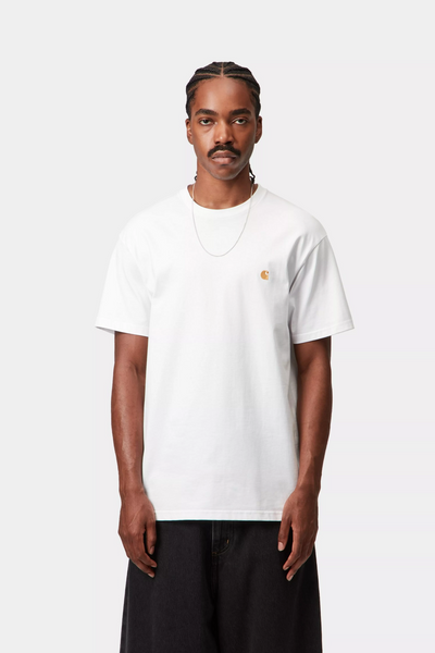 Футболка Carhartt WIP S/S CHASE T-SHIRT white/gold I026391.00RXX фото