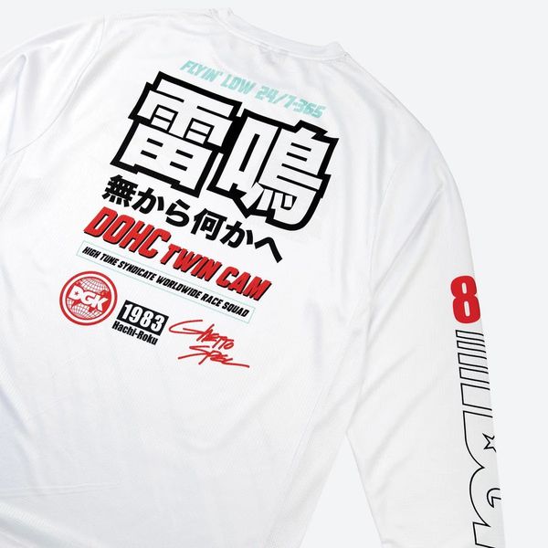 Лонгслів DGK TURBINE RACING JERSEY white cts-1037-005 фото