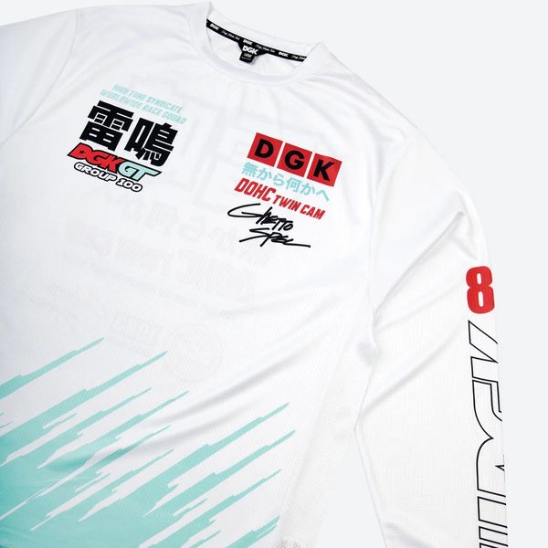 Лонгслів DGK TURBINE RACING JERSEY white cts-1037-005 фото