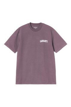Футболка Carhartt WIP S/S UNIVERSITY SCRIPT T-SHIRT Phlox / White I036110.3BSXX фото