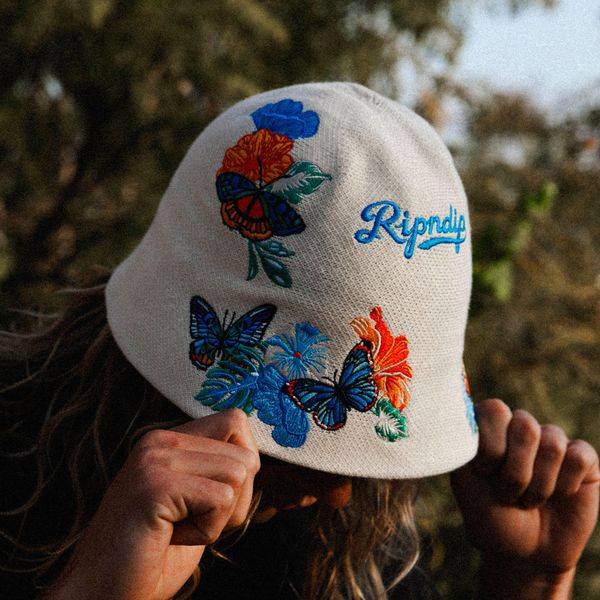 Панама Ripndip LOS RIPNDIP CROCHET BUCKET HAT Off White RNDSUM24199 фото