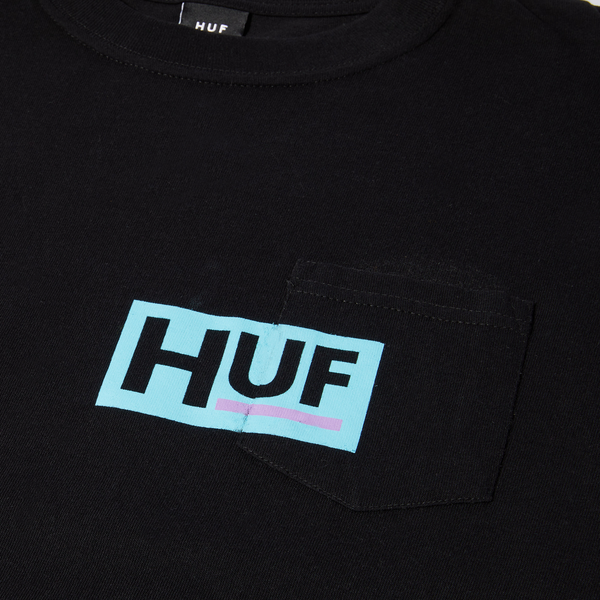 Лонгслів HUF BUSY LONGSLEEVE POCKET TEE black TS02095-black фото