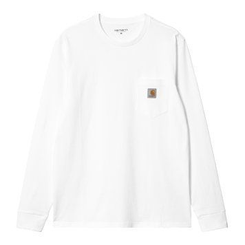 Лонгслів Carhartt WIP L/S POCKET T-SHIRT white I030437.02XX фото
