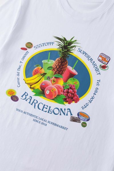 Футболка SSSTUFFF SCENTED FRUITS TEE (BANANA) white CO-TEE04 фото