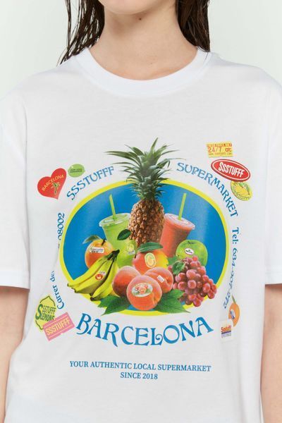 Футболка SSSTUFFF SCENTED FRUITS TEE (BANANA) white CO-TEE04 фото