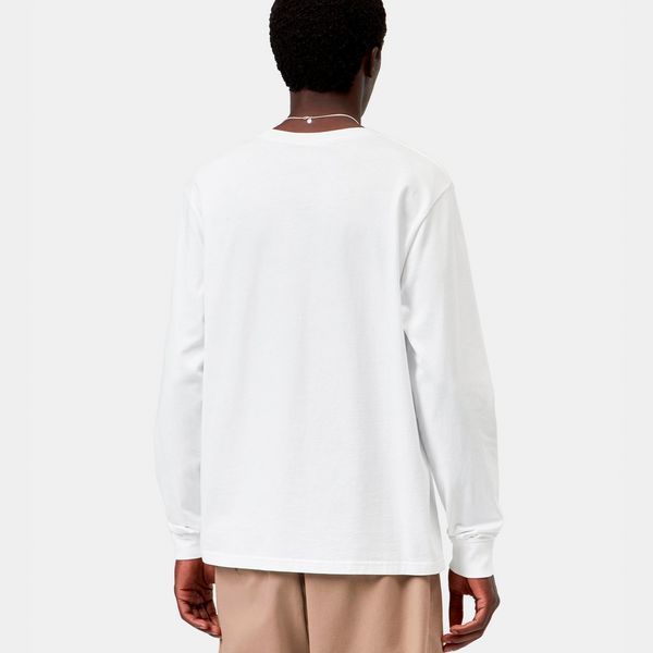 Лонгслів Carhartt WIP L/S POCKET T-SHIRT white I030437.02XX фото