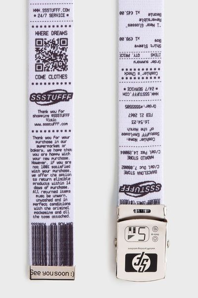 Ремінь SSSTUFFF REVERSIBLE METER/TICKET BELT blue SS25-BLT02 фото
