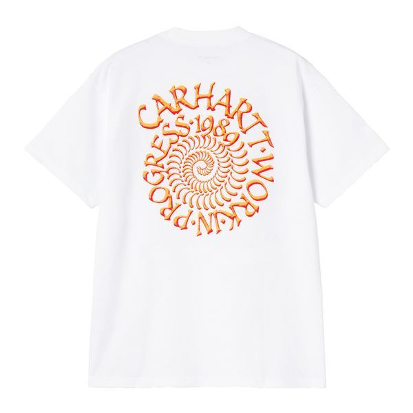 Футболка Carhartt WIP S/S SPIRALS T-SHIRT white I036264.02XX фото