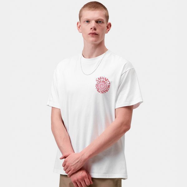 Футболка Carhartt WIP S/S SPIRALS T-SHIRT white I036264.02XX фото