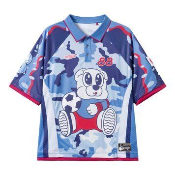 Футболка SSSTUFFF NOT JAPAN FOOTBALL Blue SSS-Beams-TEE02 фото