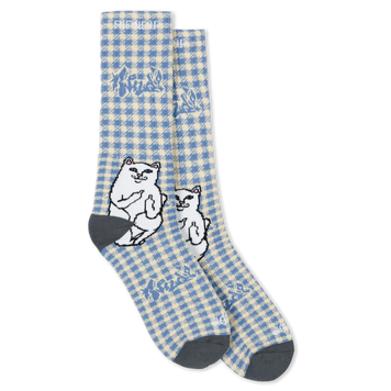 Шкарпетки Ripndip LORD NERMAL SOCKS light blue checker RNDFALL26174 фото