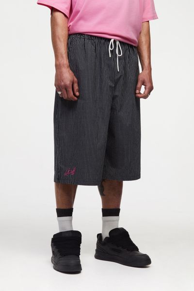 Шорти SSSTUFFF LOGO BERMUDA SHORTS black checked SS26-PNT08-X2 фото