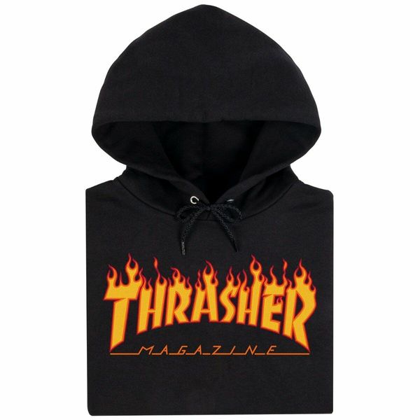 Худі Thrasher Flame Hood Black Thrasher_Flame_Hood_Blackk фото