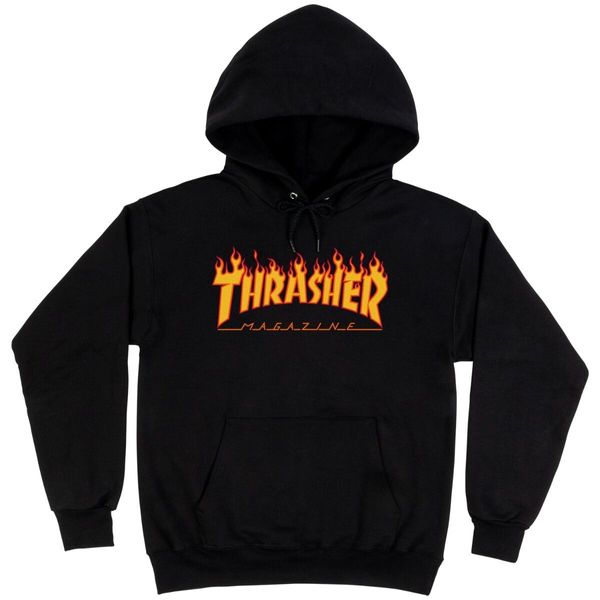 Худі Thrasher Flame Hood Black Thrasher_Flame_Hood_Blackk фото