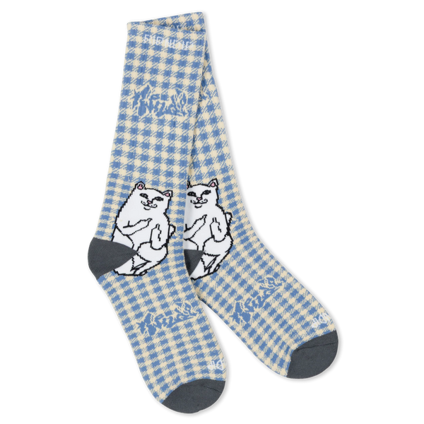 Шкарпетки Ripndip LORD NERMAL SOCKS light blue checker RNDFALL26174 фото