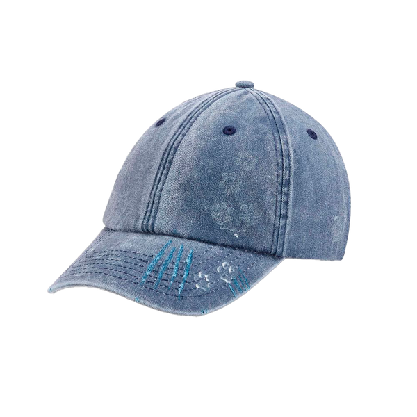 Кепка SSSTUFFF MISSING CAT CAP blue SS25-CAP02-X1 фото