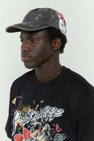 Кепка SSSTUFFF MISSING CAT CAP grey SS25-CAP02-X4 фото