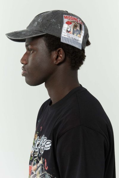 Кепка SSSTUFFF MISSING CAT CAP grey SS25-CAP02-X4 фото