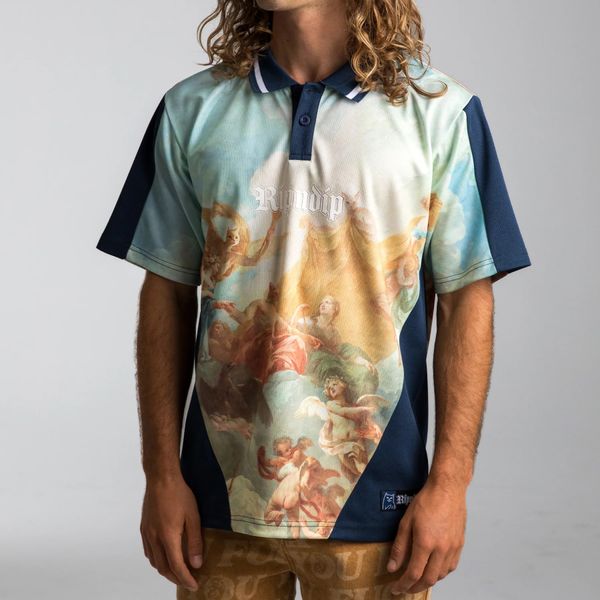 Футболка RipNDip HEAVENS WAITING SOCCER JERSEY Navy Multi RNDFAL24107 фото