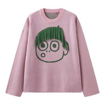 Реглан SSSTUFFF CUT MY HAIR KNIT pink FW26-KNT05-X2-pink фото