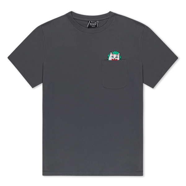 Футболка Ripndip WHY SO NERMAL? POCKET TEE charcoal RNDFALL26152 фото