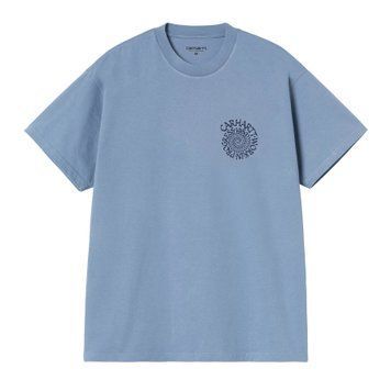 Футболка Carhartt WIP S/S SPIRALS T-SHIRT gentle blue I036264.3HXXX фото