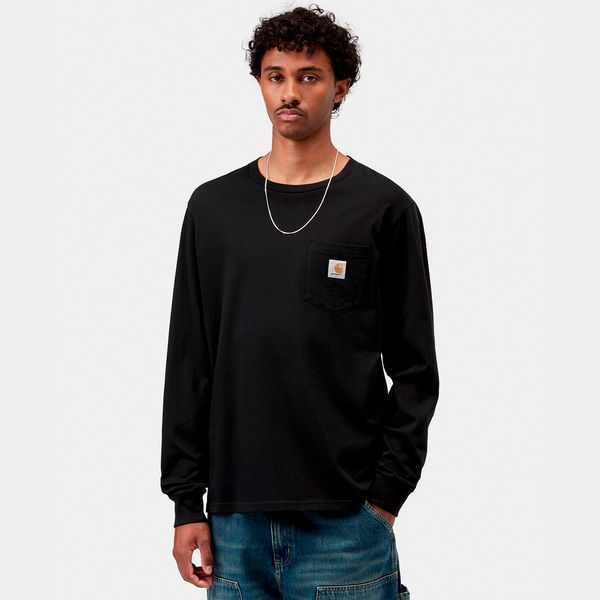 Лонгслів Carhartt WIP L/S POCKET T-SHIRT black I030437.89XX фото
