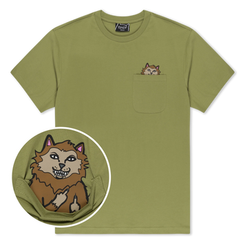 Футболка Ripndip FULL MOON NERM POCKET TEE light forest RNDFALL26153 фото