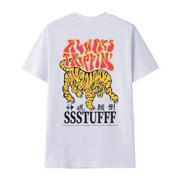 Футболка SSSTUFFF UV TIGER TEE white SS25-TEE14 фото