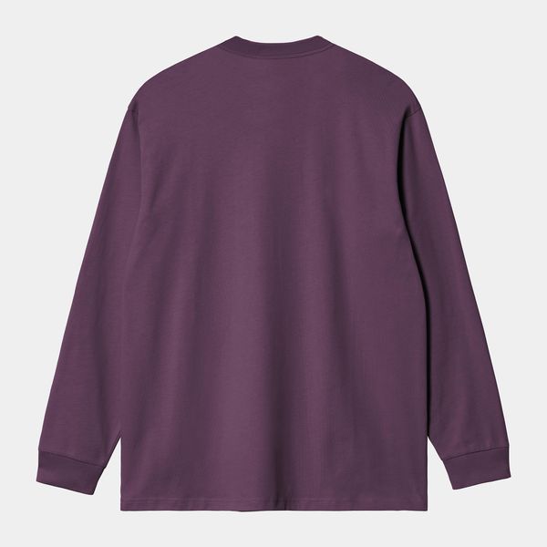 Лонгслів Carhartt WIP L/S AMERICAN SCRIPT T-SHIRT huckleberry I029955.HUXX фото