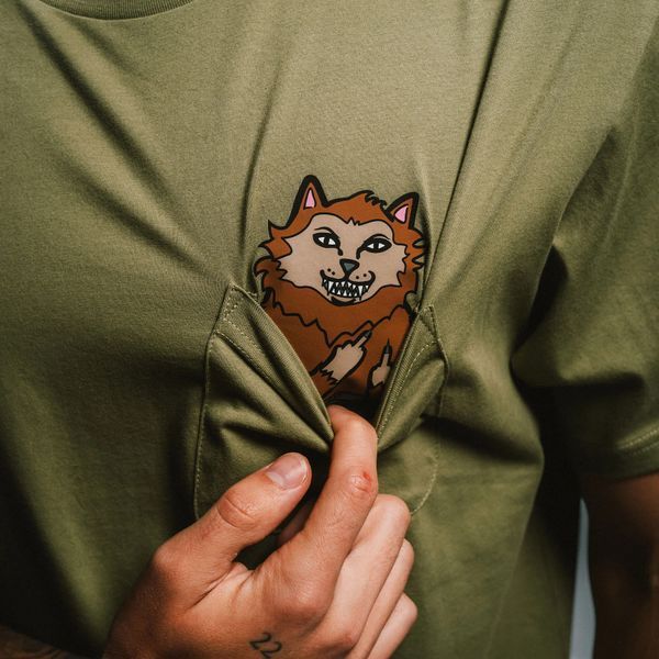 Футболка Ripndip FULL MOON NERM POCKET TEE light forest RNDFALL26153 фото