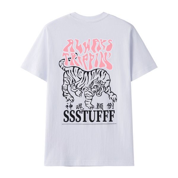 Футболка SSSTUFFF UV TIGER TEE white SS25-TEE14 фото