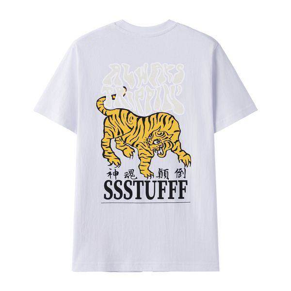 Футболка SSSTUFFF UV TIGER TEE white SS25-TEE14 фото