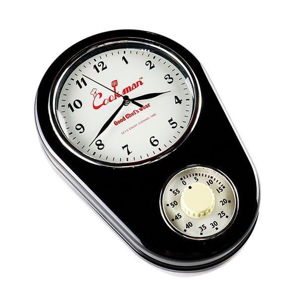 Годинник Настінний Cookman KITCHEN CLOCK black