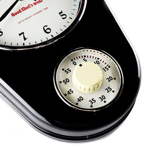 Годинник Настінний Cookman KITCHEN CLOCK black