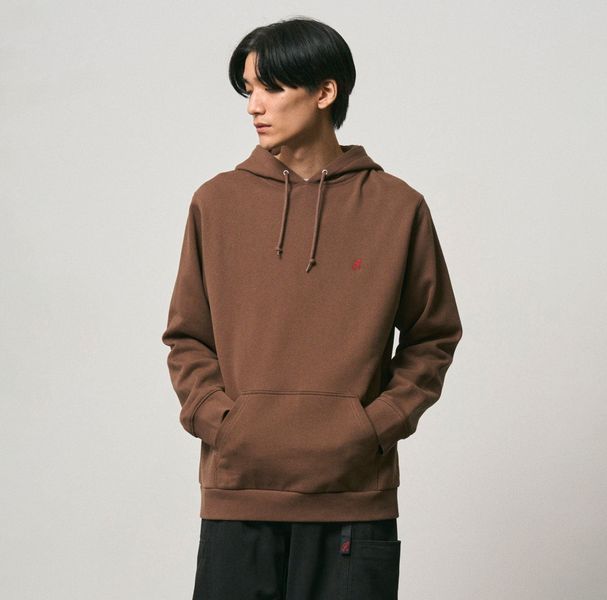 Худі Gramicci ONE POINT HOODED SWEATSHIRT brown G309-FT-BRWN фото
