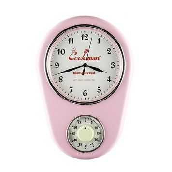 Годинник Настінний Cookman KITCHEN CLOCK pink
